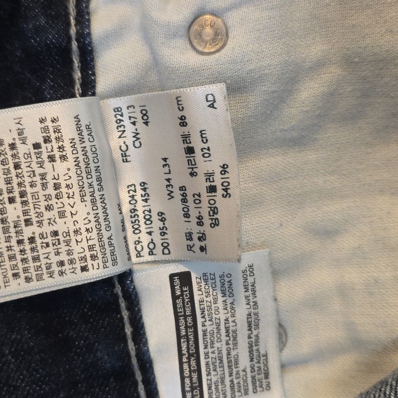 Levi Strauss 559 Jeans Size 34X34 Dark Blue - Picture 7 of 12